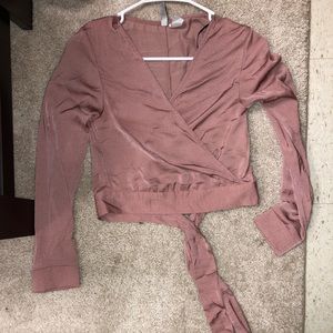 H&M tie up blouse